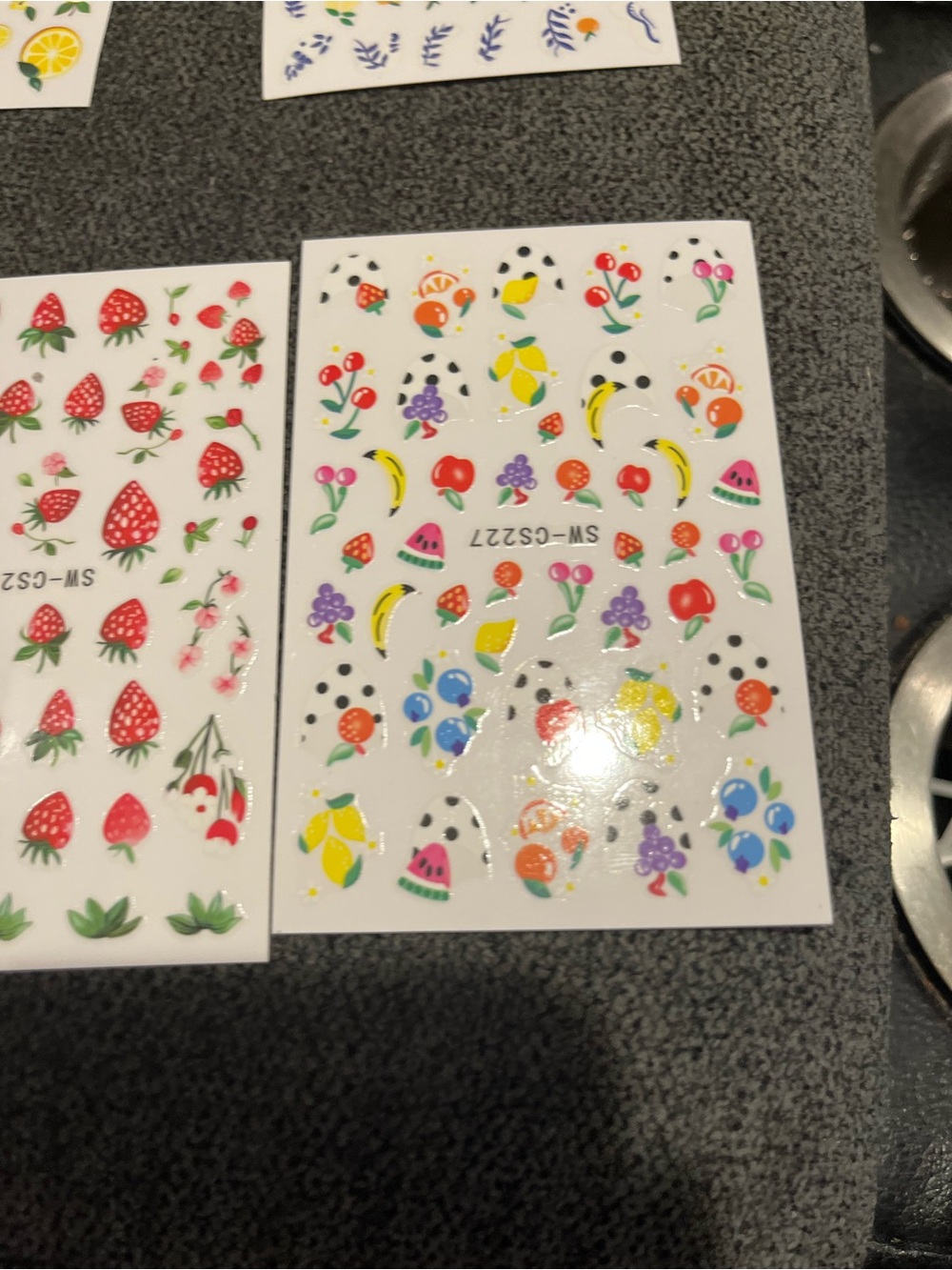 Fruit & Floral Nail Stickers - Multicolor
